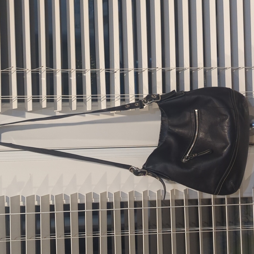 Coach Black Leather Shoulder purse - Picture 10 of 12